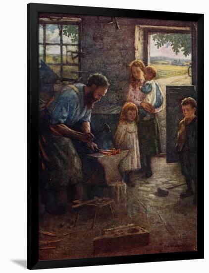 Longfellow-TheVillage Blacksmith-Henry John Dobson-Framed Giclee Print