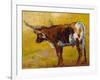 Longhorn back Portrait-Marion Rose-Framed Giclee Print