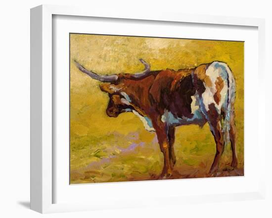 Longhorn back Portrait-Marion Rose-Framed Giclee Print