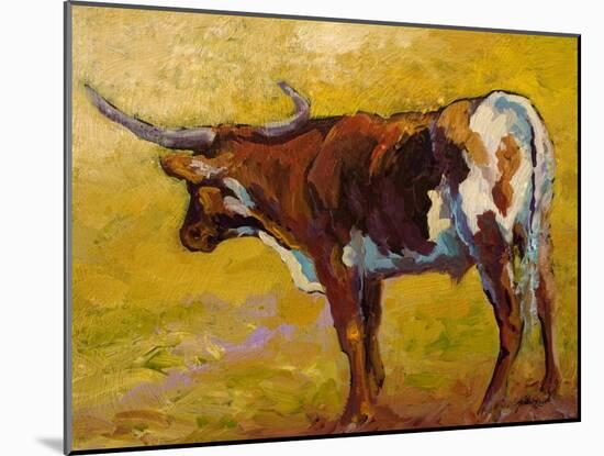 Longhorn back Portrait-Marion Rose-Mounted Giclee Print