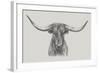 Longhorn Bull-null-Framed Art Print