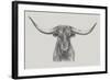 Longhorn Bull-null-Framed Art Print