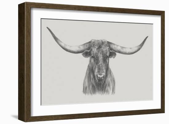 Longhorn Bull-null-Framed Art Print