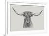 Longhorn Bull-null-Framed Art Print