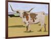 Longhorn Cattle I-Melissa Wang-Framed Art Print