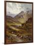 Longhorn Cattle in a Mountainous Landscape, 1892-Alfred Augustus Glendening-Framed Giclee Print