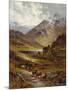 Longhorn Cattle in a Mountainous Landscape, 1892-Alfred Augustus Glendening-Mounted Giclee Print