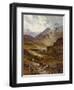 Longhorn Cattle in a Mountainous Landscape, 1892-Alfred Augustus Glendening-Framed Giclee Print