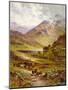 Longhorn Cattle in a Mountainous Landscape, 1892-Alfred, Jr. Glendening-Mounted Giclee Print