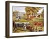 Longhorn Cattle Owned by Sir John Harpur-Crewe, Calke Abbey, 1885-null-Framed Giclee Print