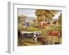 Longhorn Cattle Owned by Sir John Harpur-Crewe, Calke Abbey, 1885-null-Framed Giclee Print