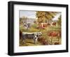 Longhorn Cattle Owned by Sir John Harpur-Crewe, Calke Abbey, 1885-null-Framed Giclee Print