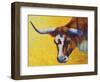 Longhorn Cow Study-Marion Rose-Framed Giclee Print