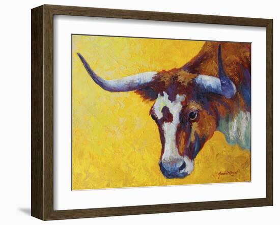 Longhorn Cow Study-Marion Rose-Framed Giclee Print