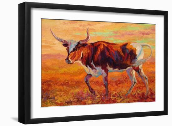 Longhorn Heifer-Marion Rose-Framed Giclee Print