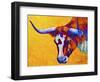 Longhorn Portrait-Marion Rose-Framed Premium Giclee Print