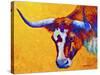 Longhorn Portrait-Marion Rose-Stretched Canvas