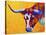 Longhorn Portrait-Marion Rose-Stretched Canvas