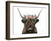 Longhorn with Rose Crown-Yvette St. Amant-Framed Art Print