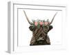 Longhorn with Rose Crown-Yvette St. Amant-Framed Art Print