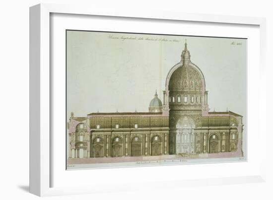 Longitudinal Cross-Section of St. Peter's in Rome-null-Framed Giclee Print