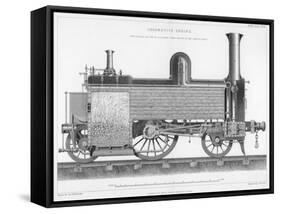 Longitudinal Section of a Typical British Passenger Steam Locomotive, 1888-null-Framed Stretched Canvas