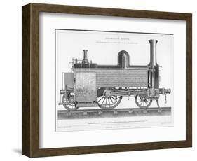 Longitudinal Section of a Typical British Passenger Steam Locomotive, 1888-null-Framed Giclee Print