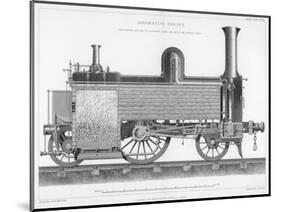 Longitudinal Section of a Typical British Passenger Steam Locomotive, 1888-null-Mounted Giclee Print