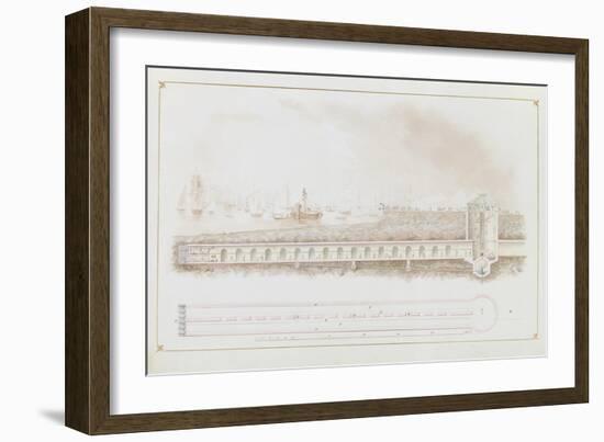 Longitudinal Section of Thames Tunnel, 1826-Beppe Ciardi-Framed Giclee Print