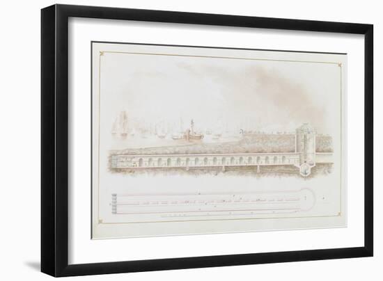 Longitudinal Section of Thames Tunnel, 1826-Beppe Ciardi-Framed Giclee Print