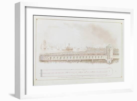 Longitudinal Section of Thames Tunnel, 1826-Beppe Ciardi-Framed Giclee Print
