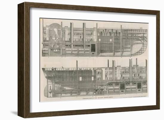 Longitudinal Section of the Leviathan Steam Ship-null-Framed Giclee Print