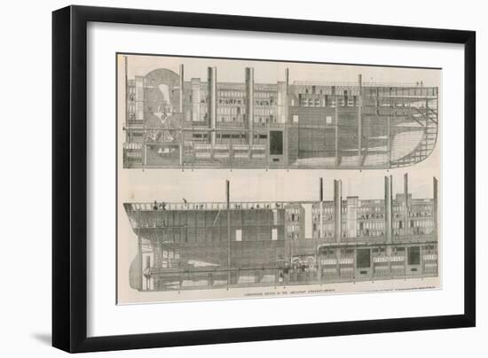 Longitudinal Section of the Leviathan Steam Ship-null-Framed Giclee Print