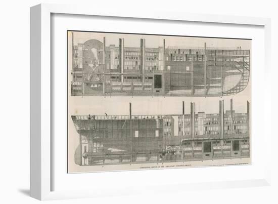 Longitudinal Section of the Leviathan Steam Ship-null-Framed Giclee Print