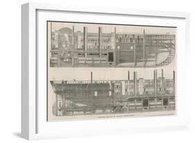 Longitudinal Section of the Leviathan Steam Ship-null-Framed Giclee Print