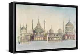 Longitudinal Section-John Nash-Framed Stretched Canvas