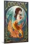 Longport, New Jersey - Mermaid-Lantern Press-Mounted Art Print