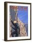 Longs Peak Mountain Guides - Colorado-Lantern Press-Framed Art Print