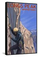 Longs Peak Mountain Guides - Colorado-Lantern Press-Framed Stretched Canvas