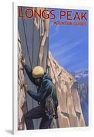 Longs Peak Mountain Guides - Colorado-Lantern Press-Framed Art Print