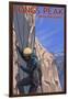 Longs Peak Mountain Guides - Colorado-Lantern Press-Framed Art Print