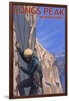 Longs Peak Mountain Guides - Colorado-Lantern Press-Framed Art Print