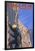 Longs Peak Mountain Guides - Colorado-Lantern Press-Framed Art Print