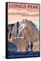 Longs Peak - Rocky Mountain National Park-Lantern Press-Framed Stretched Canvas