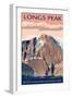 Longs Peak - Rocky Mountain National Park-Lantern Press-Framed Art Print