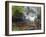 Longshan Temple Waterfall with Swimming Koi Fish, Taiwan-Christian Kober-Framed Photographic Print