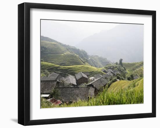 Longsheng Terraced Ricefields, Guilin, Guangxi Province, China, Asia-Angelo Cavalli-Framed Premium Photographic Print