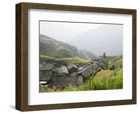 Longsheng Terraced Ricefields, Guilin, Guangxi Province, China, Asia-Angelo Cavalli-Framed Photographic Print