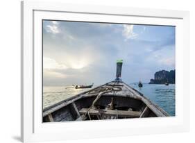 Longtail Boat, Railay Beach, Krabi, Thailand, Southeast Asia, Asia-Yadid Levy-Framed Photographic Print