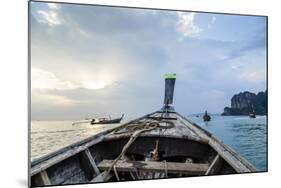 Longtail Boat, Railay Beach, Krabi, Thailand, Southeast Asia, Asia-Yadid Levy-Mounted Photographic Print